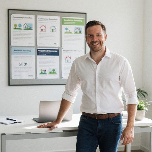 Mapa ukazująca dostępność komunikacji publicznej w okolicy domów do wynajęcia.